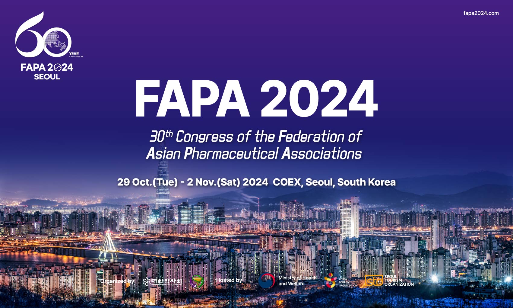 ตรวจสอบรายชื่อผู้ลงทะเบียนงาน FAPA 2024  Seoul Congress (30th FAPA Congress)